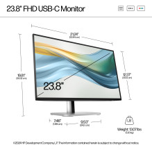 Monitorius - HP 524pu Serija 5 Pro FHD 23.8" 1920x1080 100Hz USB-C Juodas