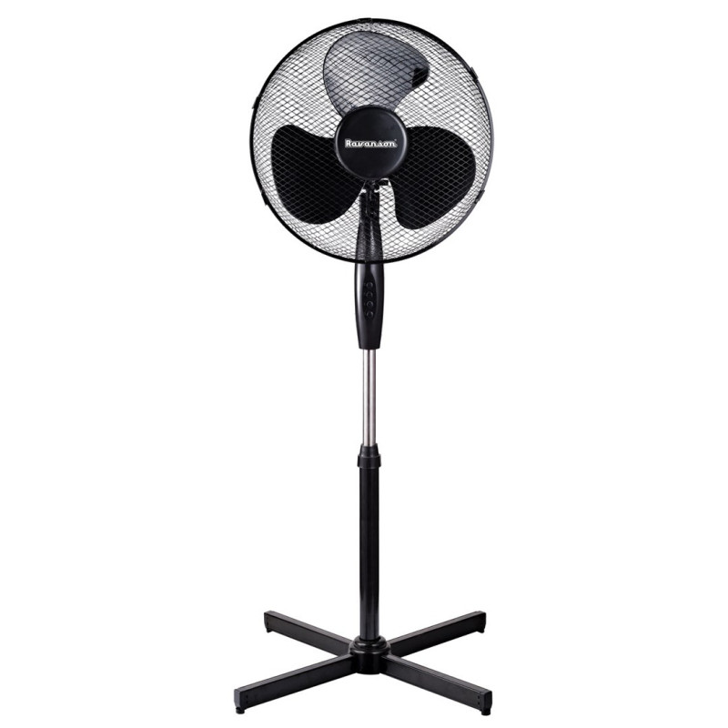 Home Appliances - Ravanson WT-1040SB Floor Fan 3 Speeds, Height and Tilt Adjustment Black