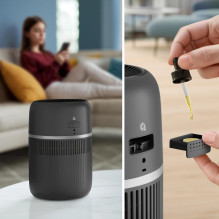 Drėkintuvas - PHILIPS Humidifier 4000 HU4210 / 03, 1,43 kg, 334 mm, Tamsiai pilka