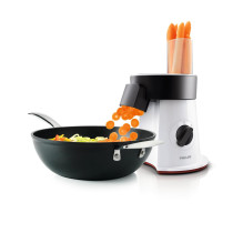 Virtuvės Prietaisas - Philips Viva Collection SaladMaker HR1388 / 80, 200 W, 6 Diskai, Juoda / Balta