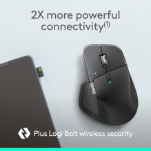 Kompiuterio Pelė - Logitech MX Master 4 For Business, Logi Bolt USB-C, 150 g, Graphite