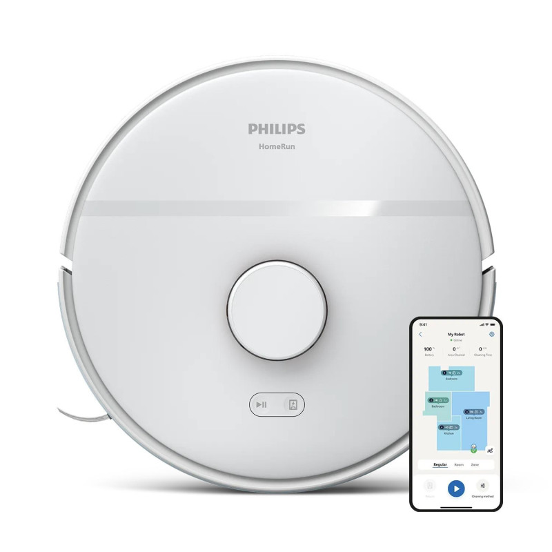 Šlapio ir sauso valymo robotas - Philips HomeRun 2000 serija Aqua XU2000 / 25, 6000 Pa Siurbimo Galia, 120 min Veikimo L