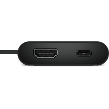 USB-C Hub - Dell Pro 4-in-1 USB-C Kelioninis Hub DA225, USB-C, HDMI, Kompaktiškas Dizainas, Juoda