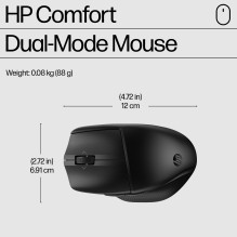 Klaviatūra ir Pelė - HP 685 Comfort Dual-Mode Rinkinys, Atsparus Išsiliejimams, Juodas