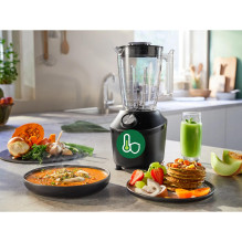 Blender - Philips 3000 Serija HR2191 / 01 600W 2-greitis 2L Plastikinis Indas Juoda, Permatoma