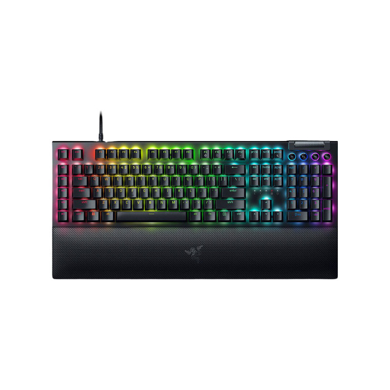 Klaviatūra - Razer BlackWidow V4 Geltonas Jungiklis, RGB Apšvietimas, 6 Makro Klavišai, Juoda