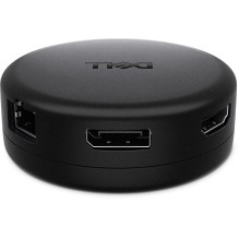 Kompiuterio Priedas - Dell Pro 7-in-1 USB-C Kelioninis Hub DA326, USB Prievadai, Ethernet, Energijos Tiekimas, Juoda
