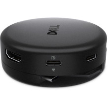 Kompiuterio Priedas - Dell Pro 7-in-1 USB-C Kelioninis Hub DA326, USB Prievadai, Ethernet, Energijos Tiekimas, Juoda