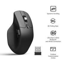 Pelė - Keychron M6 Silent 30,000 DPI Bevielis Bluetooth USB Type-C Juodas Pelė - Keychron M6 Silent 30,000 DPI Bevielis Bluetooth USB Type-C Juodas
