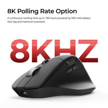 Pelė - Keychron M6 Silent 30,000 DPI Bevielis Bluetooth USB Type-C Juodas Pelė - Keychron M6 Silent 30,000 DPI Bevielis Bluetooth USB Type-C Juodas