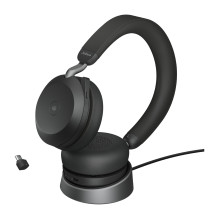 Ausinės - JABRA Evolve2 75 Ausinės, Bluetooth, 36 Valandų Baterijos Gyvavimo Trukmė, Juoda