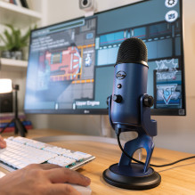Mikrofonas - Logitech Yeti USB Studijinis Mikrofonas, Mėlynas