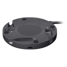 Mikrofono Centras - Logitech Rally Mic Pod Hub, 3 Jungtys, Lankstus Išdėstymas, Juoda