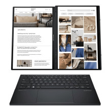 ASUS Zenbook Duo UX8406CA-QL121W Ultra 7 255H 2x14.0" OLED FHD lietimui jautrus ekranas, 60Hz, 400 nitų, 32GB LPDDR
