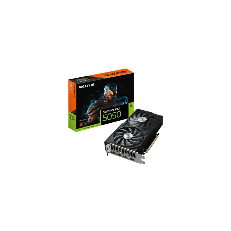 Gigabyte GeForce RTX 5050 WINDFORCE OC V2 8G NVIDIA 8 GB GeForce RTX 5050 GDDR6 HDMI ports quantity 2 PCI-E 5.0