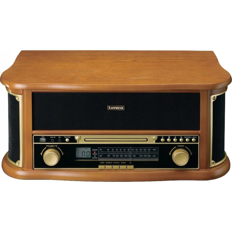 Lenco TCD-2551WD audio turntable Belt-drive audio turntable Wood Automatic 8711902082903