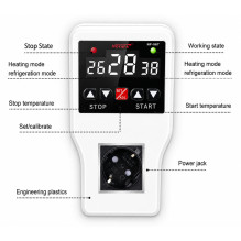 Programmable Socket-relay with waterproof temperature sensor, 2200W, LCD display