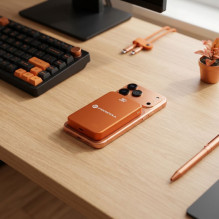 Powerbank compatible with MagSafe Forcell F-Energy SuperSlim F10K8 QC4.0 PD3.0 15W 10000 mAh orange Powerbank compatible with MagSafe Forcell F-Energy SuperSlim F10K8 QC4.0 PD3.0 15W 10000 mAh orange