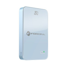 Powerbank compatible with MagSafe Forcell F-Energy SuperSlim F10K8 QC4.0 PD3.0 15W 10000 mAh blue