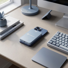 Powerbank compatible with MagSafe Forcell F-Energy SuperSlim F10K8 QC4.0 PD3.0 15W 10000 mAh blue