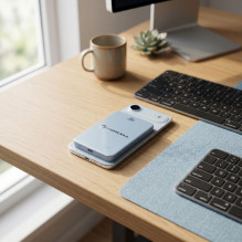 Powerbank compatible with MagSafe Forcell F-Energy SuperSlim F10K8 QC4.0 PD3.0 15W 10000 mAh blue