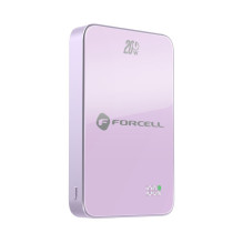 Powerbank compatible with MagSafe Forcell F-Energy SuperSlim F10K8 QC4.0 PD3.0 15W 10000 mAh purple
