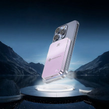 Powerbank compatible with MagSafe Forcell F-Energy SuperSlim F10K8 QC4.0 PD3.0 15W 10000 mAh purple