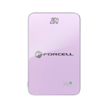 Powerbank compatible with MagSafe Forcell F-Energy SuperSlim F5K8 QC4.0 PD3.0 15W 5000 mAh purple