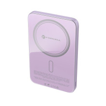 Powerbank compatible with MagSafe Forcell F-Energy SuperSlim F5K8 QC4.0 PD3.0 15W 5000 mAh purple
