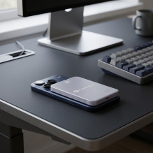Powerbank compatible with MagSafe Forcell F-Energy SuperSlim F5K8 QC4.0 PD3.0 15W 5000 mAh purple