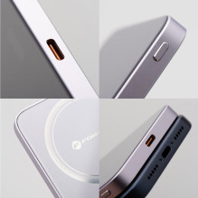 Powerbank compatible with MagSafe Forcell F-Energy SuperSlim F5K8 QC4.0 PD3.0 15W 5000 mAh purple