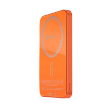 Powerbank compatible with MagSafe Forcell F-Energy SuperSlim F5K8 QC4.0 PD3.0 15W 5000 mAh orange