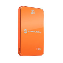 Powerbank compatible with MagSafe Forcell F-Energy SuperSlim F5K8 QC4.0 PD3.0 15W 5000 mAh orange