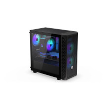 PC Korpusas - ENDORFY Signum M30 Micro ATX, Grūdintas Stiklas, ARGB, Juoda