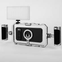 Mobiliojo Telefono Priedas - ULANZI Metalinė rėmą išmaniesiems telefonams, Reguliuojamas Plotis, Aliuminio Rėmas, Juoda