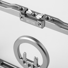Mobiliojo Telefono Priedas - ULANZI Metalinė rėmą išmaniesiems telefonams, Reguliuojamas Plotis, Aliuminio Rėmas, Juoda