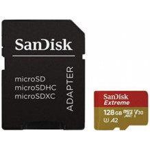 „SanDisk Extreme microSDXC“ 128 GB 190 MB/s + adapteris