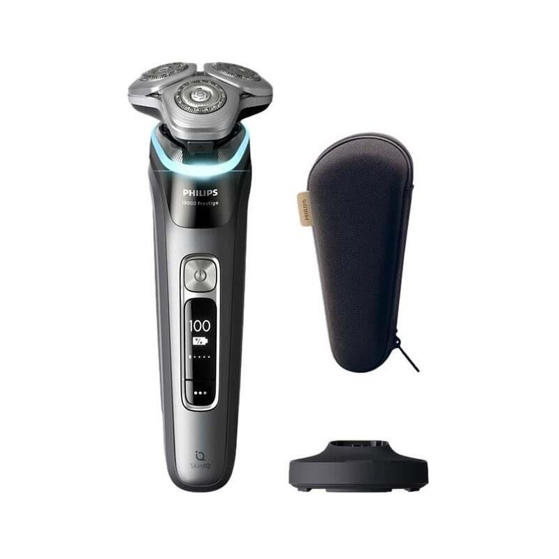 Jaunums! PHILIPS i9000 Prestige Ultra Elektroskuveklis mitrai / sausai skūšanai (lādējams) Tumšs šīferis XP9202 / 10