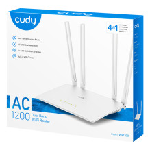 Cudy WR1200 wireless router Fast Ethernet Dual-band (2.4 GHz / 5 GHz) White