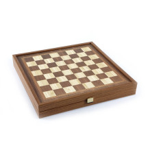 Board Game Set - Manopoulos Classic Style 4in1 Chess Checkers Ludo Snakes L Size