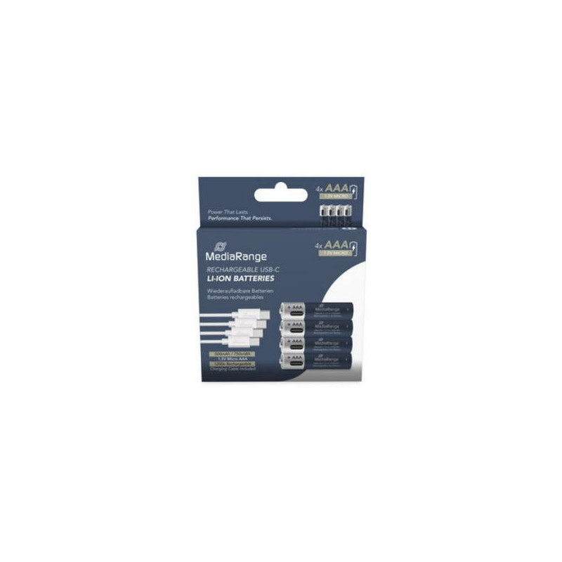 BATTERY RECH. LI-ION AAA 1.5V / 500MAH 4P MRBAT160 MEDIARANGE