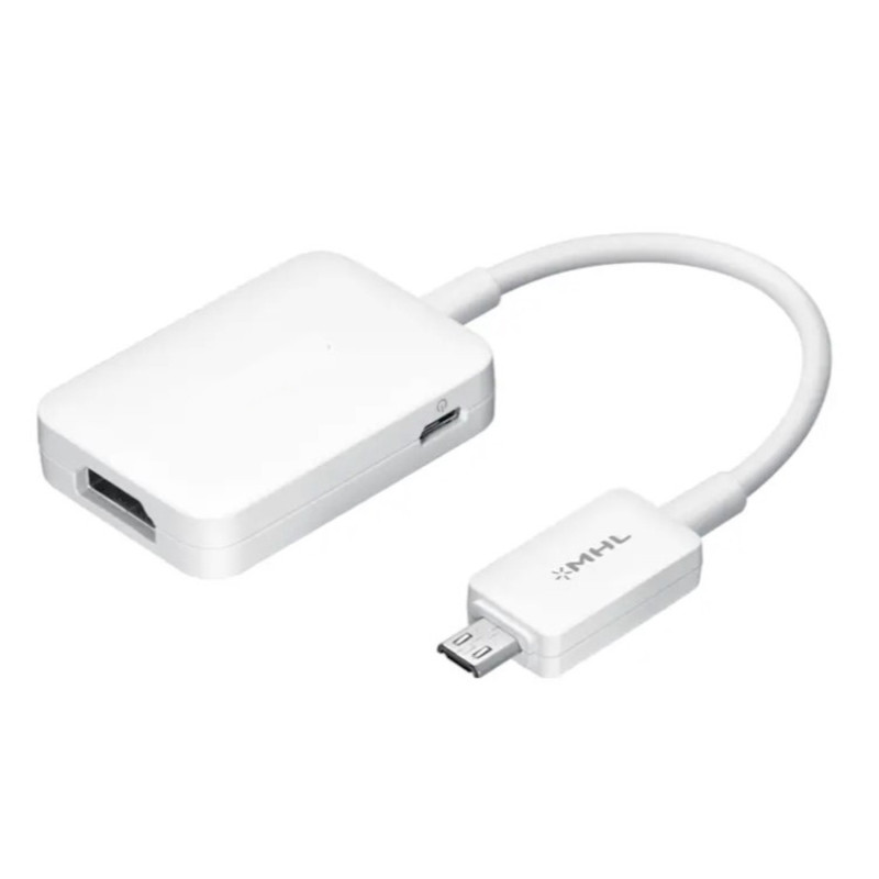 HQ TV MHL HDTV Adapter Cable MicroUSB 11pin to HDMI for Samsung and other compatible mobile devices ET-H10FAUWESTA White