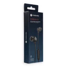 Laidinės ausinės su mikrofonu MOTOROLA Earbuds 3-S juodos