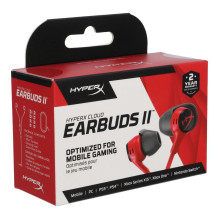 Laidinės ausinės, 3,5 mm jungtis, HyperX Cloud Earbuds 2, 1,2 m, raudonos