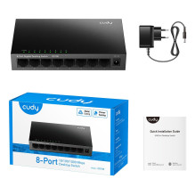 Cudy GS108 network switch Gigabit Ethernet (10 / 100 / 1000) Black Cudy GS108 network switch Gigabit Ethernet (10 / 100 / 1000) Black