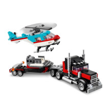 Konstruktorius - LEGO Creator 3 in 1 31146 Plokščias sunkvežimis su sraigtasparniu 270 dalių Konstruktorius - LEGO Creator 3 in 1 31146 Plokščias sunkvežimis su sraigtasparniu 270 dalių