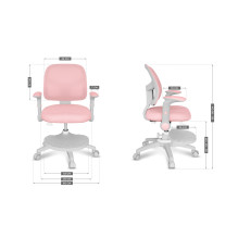 Office Chair - Junior 5.0 Swivel with Adjustable Height and Armrests Pink Office Chair - Junior 5.0 Swivel with Adjustable Height and Armrests Pink