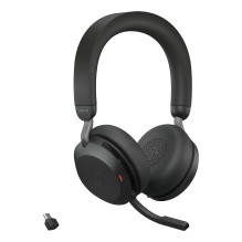 Garso Įranga - JABRA Evolve2 75 Bevielis Ausinės, Bluetooth, iki 36 valandų baterijos veikimo trukmė, Juoda