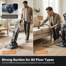 Lubluelu X3 Carpet Cleaner with 1000W Motor, Dual Brush System and 2-in-1 Cleaning