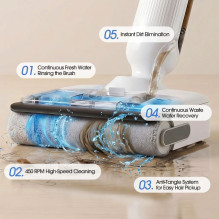Lubluelu T9 Wet & Dry Vacuum with 180° Lay-Flat Reach White Lubluelu T9 Wet & Dry Vacuum with 180° Lay-Flat Reach White
